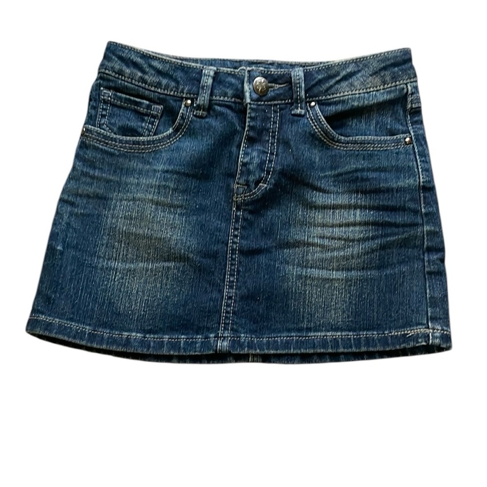 Cherokee GIrls Blue Jean Denim Mini Skirt Pockets Size Medium